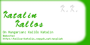 katalin kallos business card